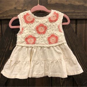 C & C California kids crochet tunic sleeveless top 12 month girls